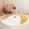 SWECOMZE Kinderzimmer Babymatte Weich Teppich Rund Babyzimmer Krabbeldecke rutschfest Spielmatte Baby Krabbelmatte Groß Kinderteppich Mädchen Jungen (Bär,80 * 80cm)