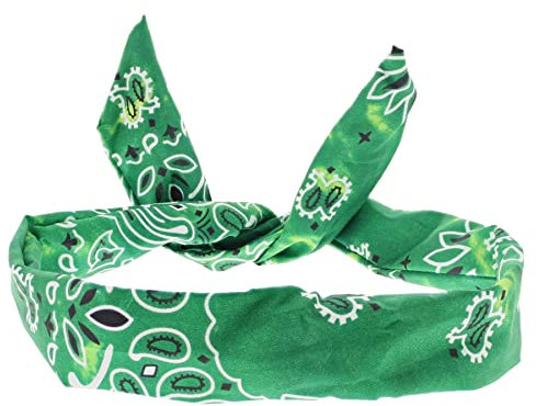 Topkids Accessories Paisley Wire Headbands for Women's Hair, Girls Headbands Hair Bands for Women Accessories for Women Head Bands Adult Women's Fashion (Emerald Green Acid Wash)