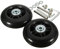 KUEZCVYA Kofferrollen, Kofferrollen Ersatzrollen mit Achsen Schraubenschlüssel Reparatur Paar Mute Ersatz Wheels für Koffer Gepäckwagen (43mm*18mm)