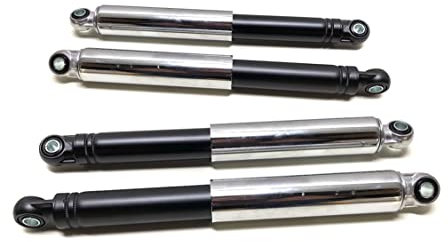 Tieferlegungsset Stoßdämpfer Set 290mm & 260mm passend für Simson Schwalbe KR51 – Schwarz/Chrom, 5cm Tiefer