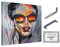 Monica Mirafiori I 100% HANDGEMALT I Gemälde Sonnenbrille 90x90cm | Gemälde Handgemalt | Acrylgemälde | Sehr Großes Acrylbild I Moderne Kunst I Kunstbilder