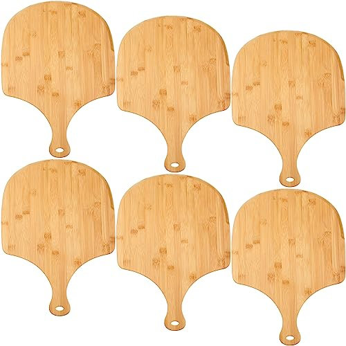 Norme Pizzaschaufel aus Bambus, Pizzaschaufel, Pizzaschneidebrett aus Holz mit bequemem Griff zum Schneiden von Pizza, Brot, Käse, Obst, Gemüse, einfache Lagerung, Pizzaofen-Zubehör (41,5 x 30,5 cm)