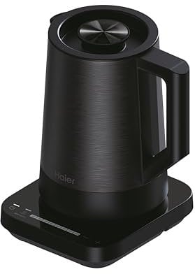 Haier Kettle, I-Master Series 5, 7 Temperature Settings, Keep Warm Function, Stainless Steel, hOn App, 3000W, Black [HKE5A]