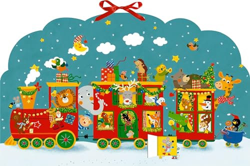 Memo-Adventskalender – Bunte Weihnachtseisenbahn der Tiere
