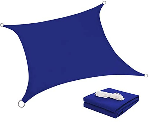 BESPORTBLE 3x5m Viereckiges Sonnensegel Edelstahl D-Polyester-überdachung Für Patio-gartenpool