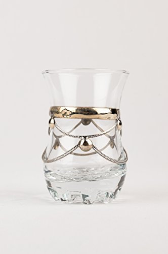 Lot de 6 verres à thé décorés orientaux Samsun Clair | Verres à thé marocain 6 couleurs Décoration Ramadan | 6 verres à thé marocain orientaux décorés | Moderne et sobre