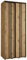 MEBLE KRYSPOL Cannes 6 Moderner Schrank mit 2 Schiebetüren mit Stange, Regale - Aufbewahrungsschrank für Schlafzimmer, Wohnzimmer - 205,2x100x45 cm - Artisan Artisan Schwarz