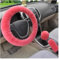 Lenkradbezug Auto Für Auto-Lenkradbezüge Winter-Kunstfell-Handbrems- Und Getriebeabdeckungsset Innenzubehör Lenkradabdeckung (Farbe : Pink)