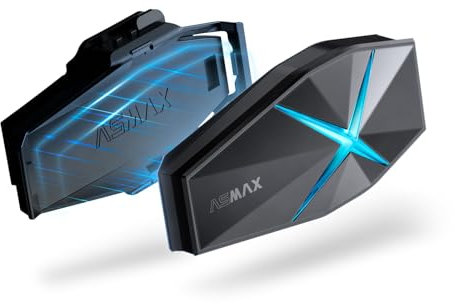 ASMAX F1 Motorcycle Bluetooth Headset, Motorbike Intercom for 10 Riders, Helmet Bluetooth Headset with Voice Control, Mesh Communication Systems, Helmet Speaker with Universal Pairing, Single Pack