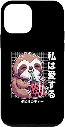 iPhone 12 mini Cute Anime Sloth Boba Kawaii Japanese Funny Tea Bubble Sloth Case