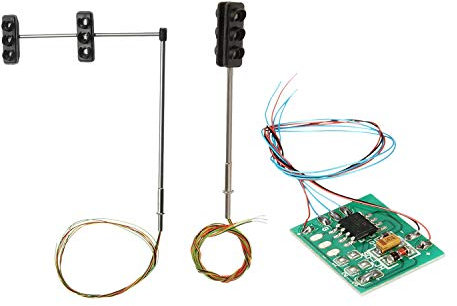 2 Set Ampelsignale: 1 Set Ampel für DIY Sandtisch Bau Eisenbahn & 1 Set 3 Farben Ampel