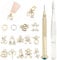 DELORIGIN 126pcs Dangle Nail Art Charms Sets 12 Constellations Pendant Nail Jewelry Rings with Nail Piercing Tool Hand Bore Gels Decorations for Women DIY Nail Design Tips Craft Jewelry Making