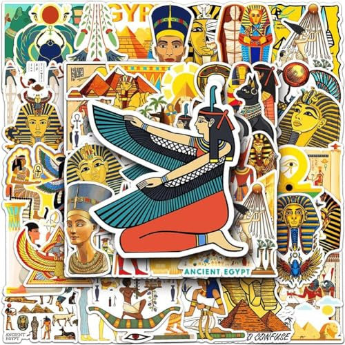 50 Stück Alte Ägyptische Pyramide Pharao Mumie Aufkleber Graffiti Für Laptop Gitarre Motorrad Skateboard Aufkleber Spielzeug