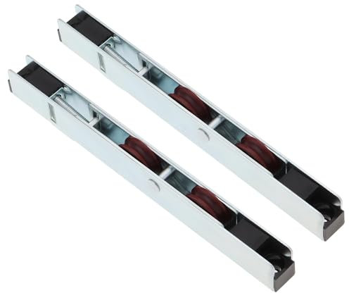 LT Easiyl 2 rodillos para puerta corredera de patio, doble polea de acero inoxidable, polea de ventana para puertas de madera de UPVC, 160 x 12 x 20 mm