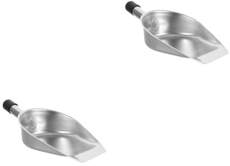 ABOOFAN 2 Piezas Pala De Basura Pala De Cocina Recogedor De Basura Recogedor De Mano Comercial Escobilla Compacto Mini Acero Inoxidable