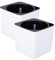 CAXUSD 2pièces Pot De Plastique Auto-arrosant Double avec Indicateur Eau Grand Conteneur Carré pour Plantes Blanc Diamètre