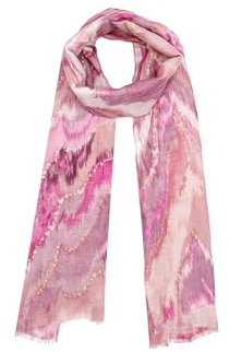 QUEEN HELENA Sciarpa Fantasia Colorata Girocollo Casual Donna SC22-16 (Rosa)