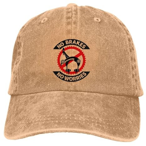 OAUMJIIL Cappelli da papà di Colore Puro Senza Freni Senza preoccupazioni Cappello da Donna Essenziale Visiera Parasole Cappellini da Baseball Cappellino con Visiera MTB Integrale Vintage