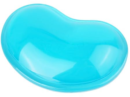 Aeaocvo Mouse Wrist Rest Silicone Gel Keyboard Wrist Rest Mouse Pad Translucence Blue Mouse Wrist Support for Office Work Home Computer Gaming