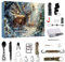 Survival Kit Adventskalender 2024, Adventskalender Für Männer,Werkzeug Weihnachten Adventskalender, 24-Tage Weihnachten Countdown Kalender,passen für Camping, Jagd, Outdoor Abenteuer (A)