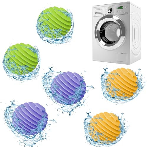 6 Stück Trocknerbälle, Waschbälle, wiederverwendbare Gummiwaschbälle Trocknerbälle für Wäschetrockner Wiederverwendbare Trocknerbälle.