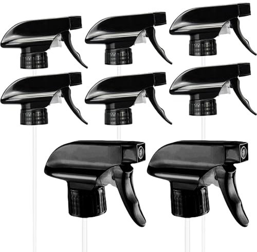 BDBFPAN 8 Stück Sprühkopf,Sprühkopf Spraydose Sprühaufsatz Sprühkopf für Flaschen Sprühaufsatz für Flaschen Universal Sprühkopf für Flaschen Anwendbar Auf Flaschenersatzsprühkopf (Schwarz)
