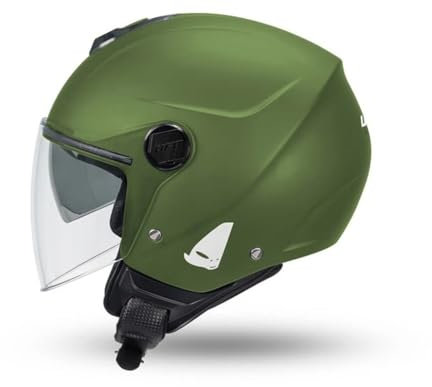 CASCO U.FO JET NIXIE HE13005-A DOPPIA VISIERA VERDE OPACO CASCO URBANO/EXTRAURBANO (XL)