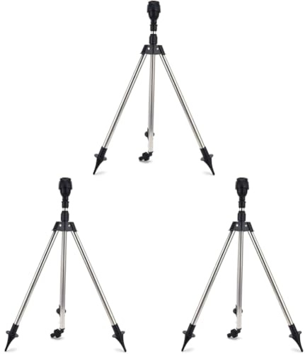Dreibein Rasensprenger 360 Grad Wasser Sprinkler Automatischer Gartensprenger mit Metallgestell for Rasen Bewässerung