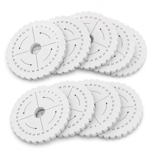 Cabilock 10 Kumihimo Flechtscheiben, 10 cm EVA-Schaum zum Armbandflechten | 10 runde EVA-Flechtscheiben mit 32 nummerierten Schlitzen, je 10 cm, für Kumihimo-Armbänder und Freundschaftsbänder