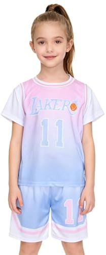 Linyuir Costume Dentraînement Pour Filles En Deux Parties T Shirt Manches Courtes Avec Lettres Maillot Foot Et Shorts Ceinture Élastique Équipement Jogging Et Short
