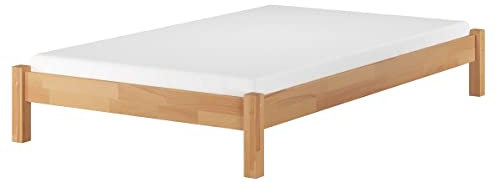 Erst-Holz® Einzelbett in Überlänge 120x220 Buche-Bettgestell mit Matratze und Rollrost 60.84-12-220 M