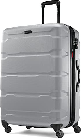 Samsonite Omni PC Hardside Erweiterbares Gepäck, Silber, Checked-Large 28-Inch, Omni PC Hartschalengepäck erweiterbar mit Spinnrollen