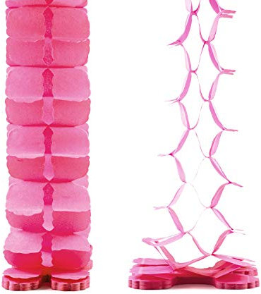 Creativery Papier Girlande 6 Meter (Fuchsia/Magenta 183) // Papiergirlande Hängedeko Raumdeko Party Geburtstag Raumdekoration Deko
