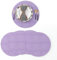 Set mit 4 runden Platzdeckchen, 38,1 cm, weiches Leinen, umweltfreundlich, handgefertigt, maschinenwaschbar, für drinnen und draußen, Tischset, Lila