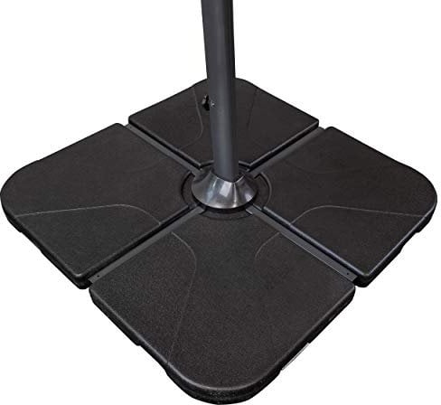 derby Füllplatten ca. 25 kg – 4er Set Light – Mit Wasser und Sand befüllbar – Zur Beschwerung für Schirmständer