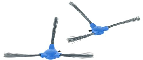 vhbw 2x Seitenbürste kompatibel mit Eufy RoboVac 11S | 30, 15, 12, 15C, 11S Max, 15C Max Saugroboter - Reinigungsbürsten Set, schwarz / grau / blau