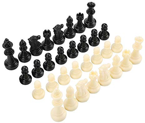32 Stück Kunststoff Magnetische Internationale Schachfiguren für Party Freizeit mit Magnetbrett
