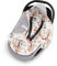 EliMeli Einschlagdecke für Babyschale 100% Baumwolle - Leichte Baby Decke für Autositz aus Waffelstoff und Baumwolle für den Sommer und Frühling, universal z.B. Maxi Cos (Grau - Waldfreunde)