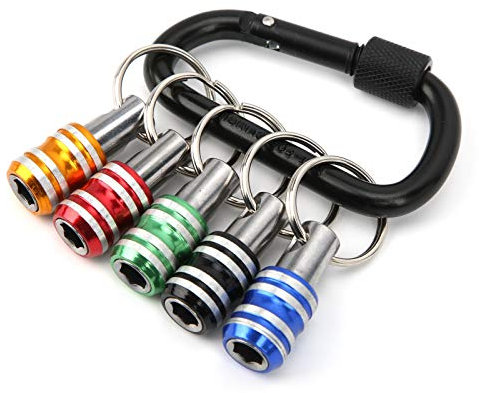 5 Porte-Embouts De Tournevis Porte-Clés Porte-Embouts De Tournevis En Alliage D'Aluminium Porte-Embouts De Tournevis Portables À 3 Fentes Outil À Dégagement Rapide 1/4 Po Pour Forets