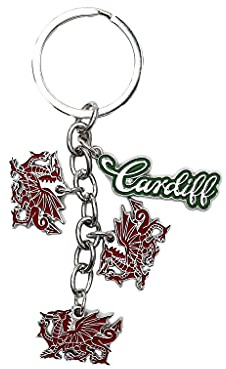 Eurostick Wales Welsh Cardiff Multi Keyring Keychain Cymru Llanfair Bagcharm