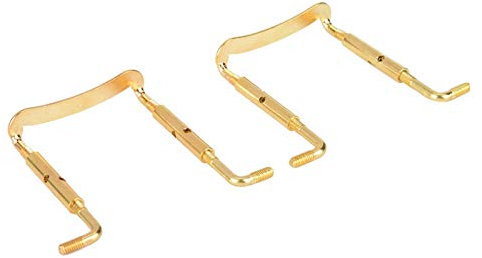 2 Stücke Violine Kinnstütze Klemmschrauben, Violin Kinnhalter Schraubklemme Beschläge, Musikinstrument Zubehör, für DIY Violine Ersatzteile(Gold)