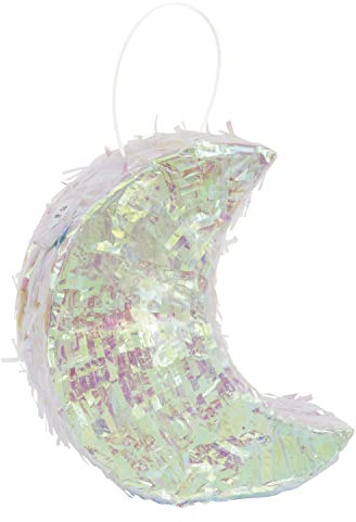 Unique 26363 - Mini-Schillernder Mond Pinata-Geschenkdekoration – Lila Galaxy Party – 1 Stück (1 Packung)