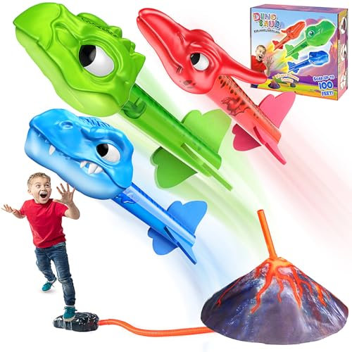 Anginne Dinosaur Toys for 3-8 Years Old Boys, Garden Games Toys 3-10 Years Old Boys Girls Gifts for Kids Toy Rockets Girls Boys Toys Age 3-8 Birthday Gifts for Kids Outdoor Toys1