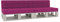 Gutekissen® Palettenkissen Gesteppte Kissen mit Knöpfen, Palettenauflagen Sitzkissen Rückenlehne Gesteppt PFG 2xSet (Sitzkissen 120x80 +Rückenlehne 120x40), Rosa