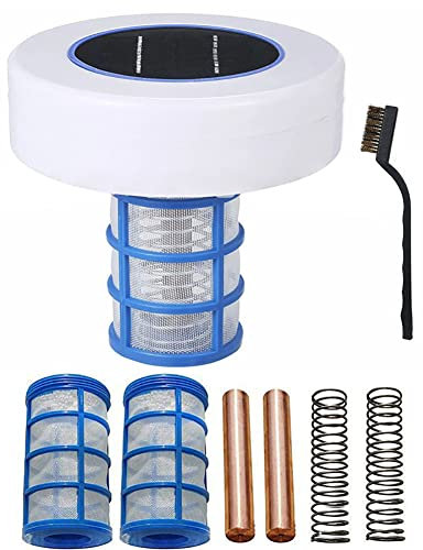 ANOUSH Ioniseur Solaire de Piscine - Haute capacité, 85% de Chlore en Moins, Tue Les algues, Anode en cuivre Plus Durable, 25% d'ions en Plus, Garde la Piscine Plus Propre, jusqu'à 22 000 Gal