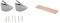 Emuca - 2 Supports Águila pour étagères (épaisseur 8-40mm, Aluminium Peint) + 1 Panneau en Bois 600x200mm, Effet chêne
