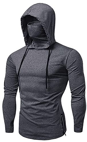 KONG JIMFAN Hoodie Herren Personalisierte Geschenke Dünnes Sweatshirt Hoodie Muster Drucken Aesthetic Hoodie Dünner Pullover Y2k-Hoodie Für Herren Pullover T-Shirt Long Sleeve(Grau,XL)