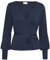 KAFFE Strickjacke KAanno Damen Strikjacke Langarm Wrap Cardigan Wickeljacke XL, Midnight Marine XL
