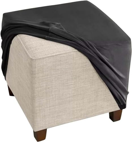 Fußhocker Bezug Ottomane Quadratisch Schonbezug Hockerbezug 60x60 /40x40 Stretch Samt Husse für Fußhocker Ottomanischer Hocker-Bezug Überzug Hocker Protector Waschbar ( Color : #4 , Size : 45x45cm/18x