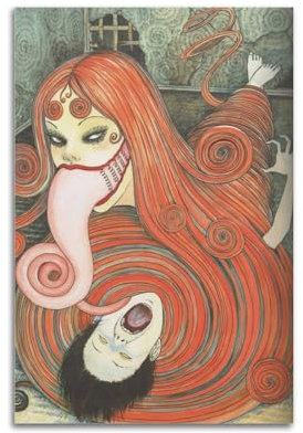 Junji Ito Poster, Raumdekoration, ästhetisches Poster, künstlerisches Poster für Schlafzimmer, Wohnzimmer, Wände, 30 x 45 cm, ungerahmter Stil